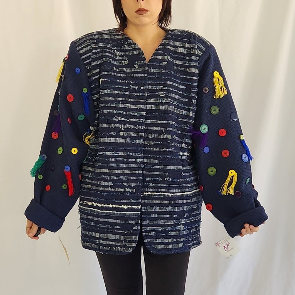 90s Deadstock Handwoven Funky Jacket‎